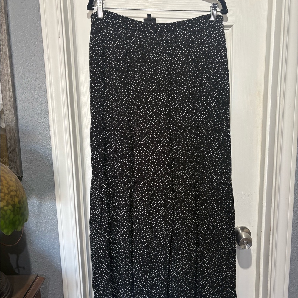 Bobeau Black and White Maxi Skirt